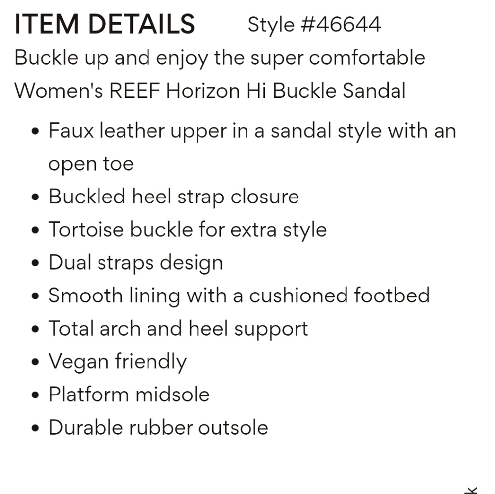 Reef Horizon Hi Buckle Sandal- Natural - Picture 7 of 11